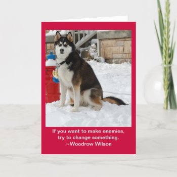 Animal Dog Husky Greeting Card by 16creative at Zazzle