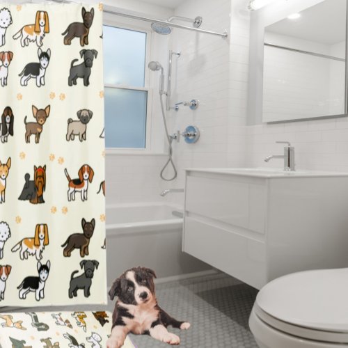 Animal Dog Lover Puppy Fun Shower Curtain