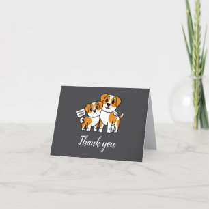 Animal Dog Rescue Letterpress Thank You Card