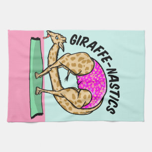 Animal doing gymnastics kitchen towel