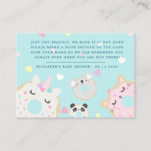 animal donuts books for baby baby shower enclosure card