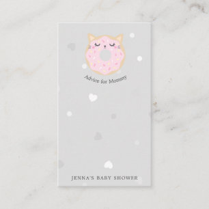animal donuts cute Baby Shower Advice Enclosure Card