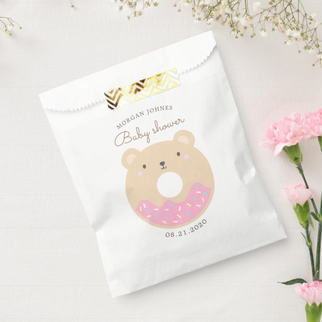 Animal Donuts Cute Baby Shower Monogram Favor Bag (Sealed)
