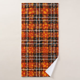 Animal Dots Plaid Mix Pattern Seamless Art. Fabric Bath Towel