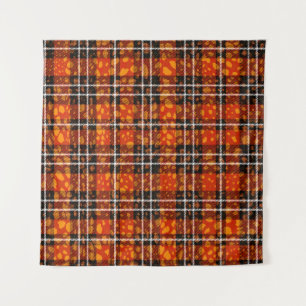 Animal Dots Plaid Mix Pattern Seamless Art. Fabric Tapestry