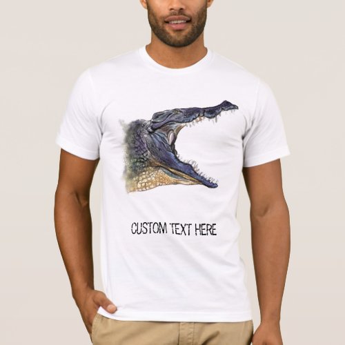 Animal Drawing Collection Crocodile _Add Your Text T_Shirt