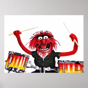 Animal Drummer Poster