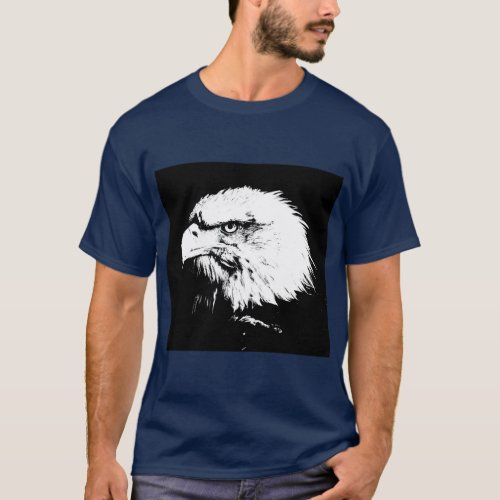 Animal Eagle Face Mens Template Modern T_Shirt