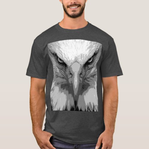 Animal Eagle Face Template Mens Modern Elegant T_Shirt