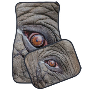 Animal elephant eye close up car floor mat