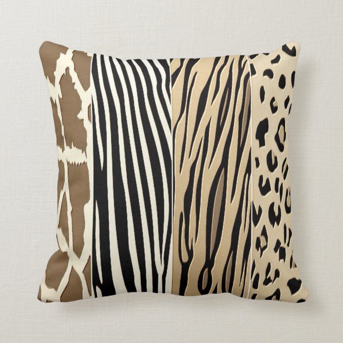 Animal Embossed Printed Zebra Stripe Pillow