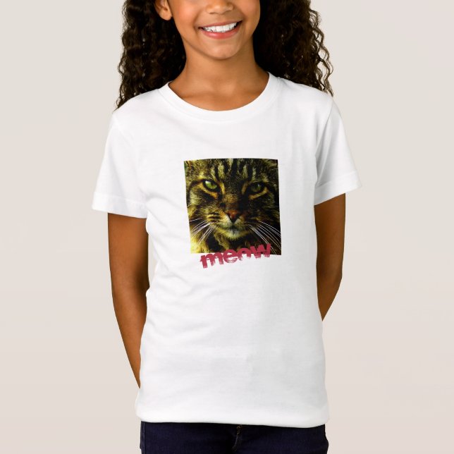 Animal Face Hypnotizing Cat Eyes T-Shirt (Front)