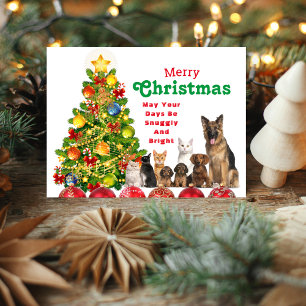 Animal Family Christmas Holiday Card
