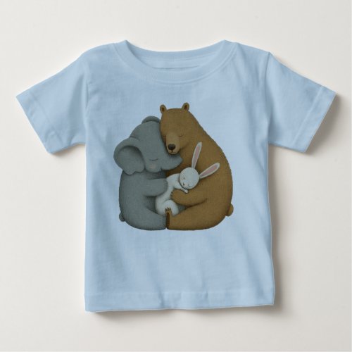 Animal Family Cuddle Baby T_Shirt