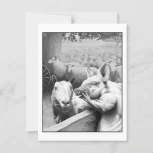 Animal Farm - Squealer Postcard