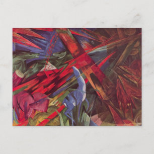 Animal Fates by Franz Marc, Vintage Cubism Art Postcard