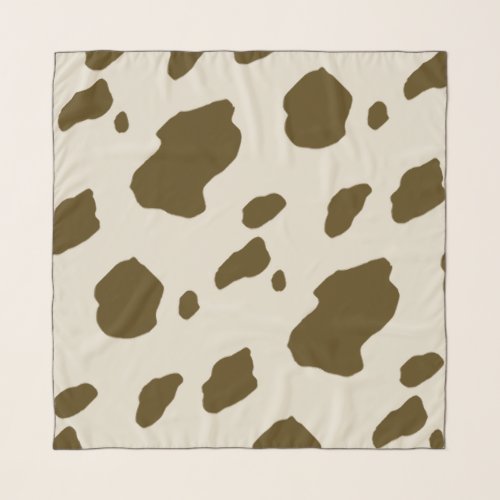 Animal Faux Brown Cow Spots Skin Scarf