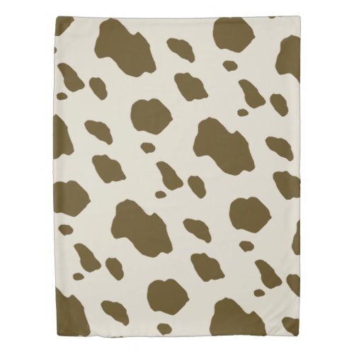 Animal Faux Skin Print Brown Cow Spots Duvet Cover