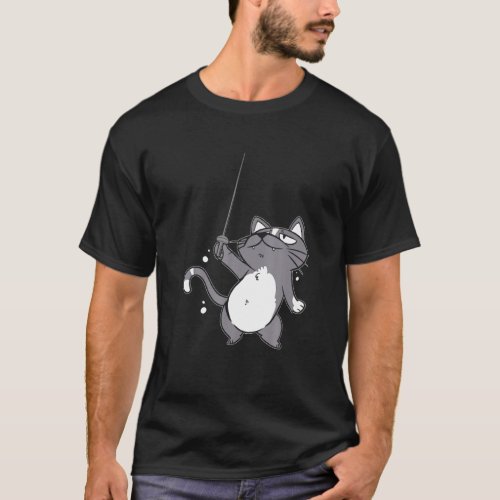 Animal Fencing Sports Humor For A Pet Cat  Fencer T_Shirt