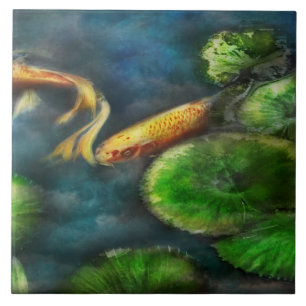 Animal - Fish - The shy fish Ceramic Tile
