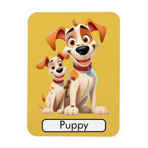 Animal Flashcard Dog Puppy kids Learning Magnet