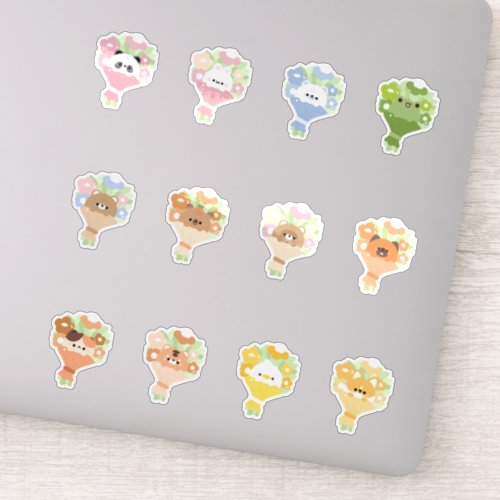 Animal Flower Bouquet Sticker