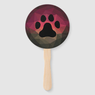 Animal footprint, cat/dog paw hand fan