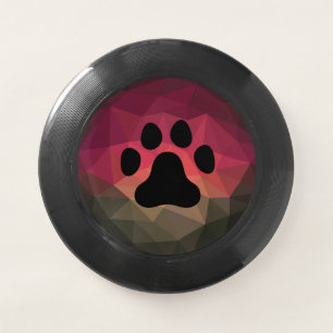 Animal footprint, pet paw, geometric design Wham-O frisbee