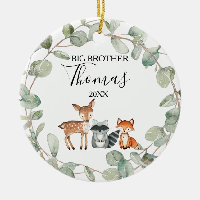 Animal Forest Big Brother Christmas Gift Ornament  (Front)