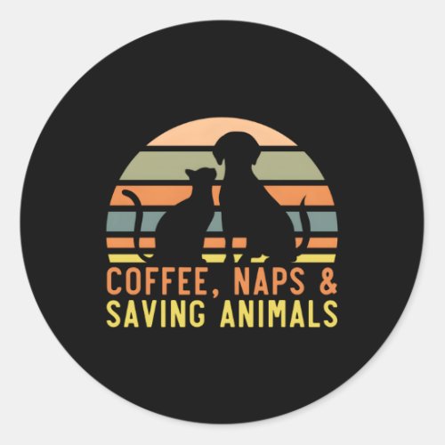 Animal Foster Animal Shelter Pet Adoption Animal R Classic Round Sticker