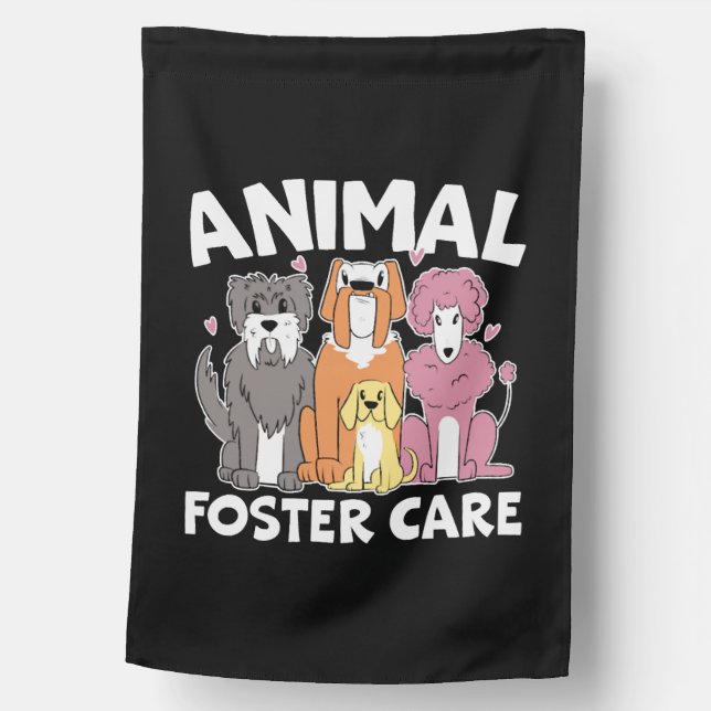 Animal Foster Care Animal Shelter Animal Rescue House Flag (Front)