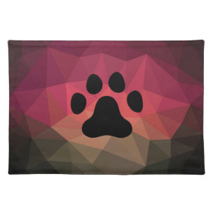 Animal friendly design, dog/cat paw, pet footprint cloth placemat