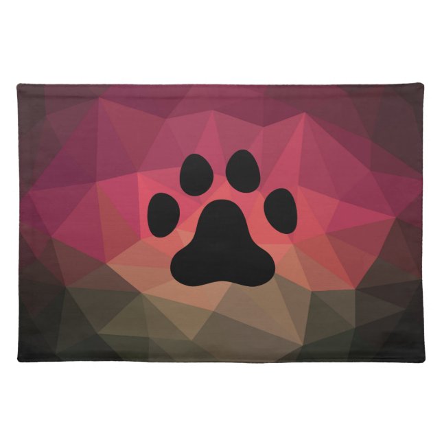 Animal friendly design, dog/cat paw, pet footprint cloth placemat (Front)