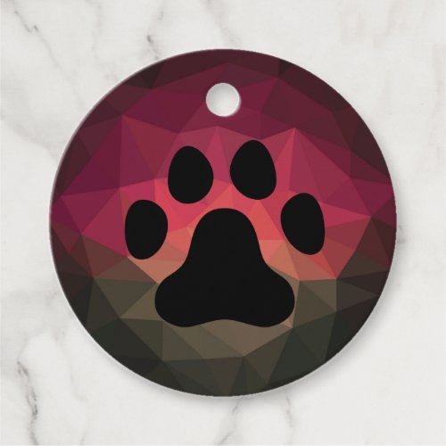 Animal friendly design dogcat paw pet footprint favor tags