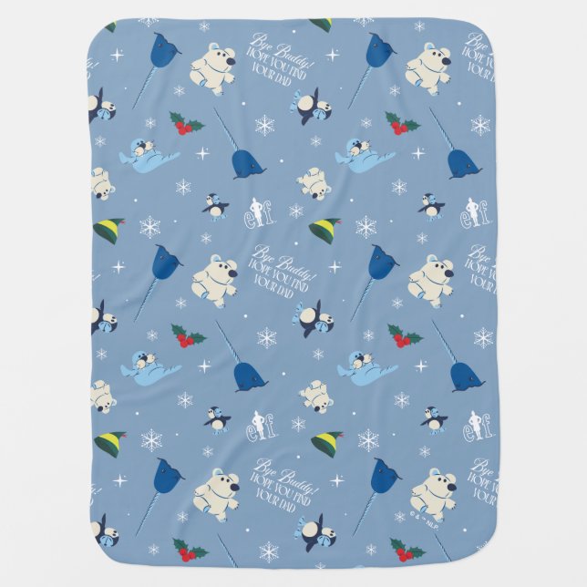 Animal Friends "Bye Buddy" Winter Pattern Baby Blanket (Front)