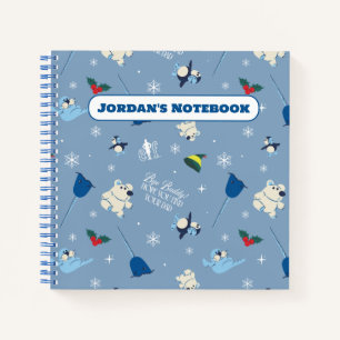 Animal Friends "Bye Buddy" Winter Pattern Notebook