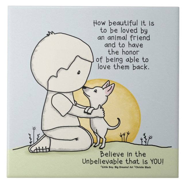 Animal Friends Ceramic Tile (Front)