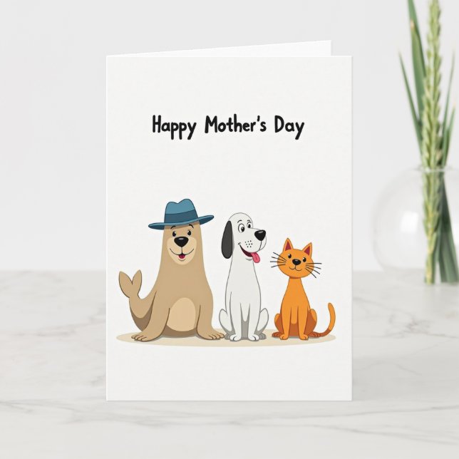 Animal Friends Mothers Day Card (Front)