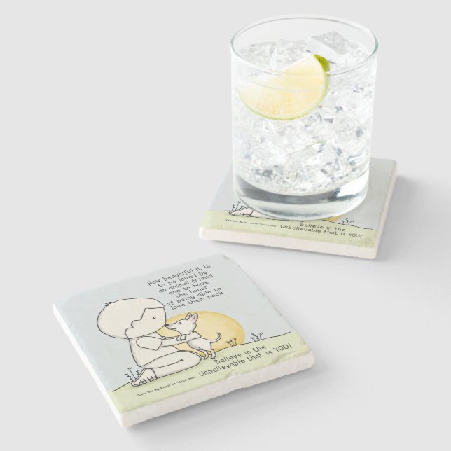 Animal Friends Stone Coaster (Side)