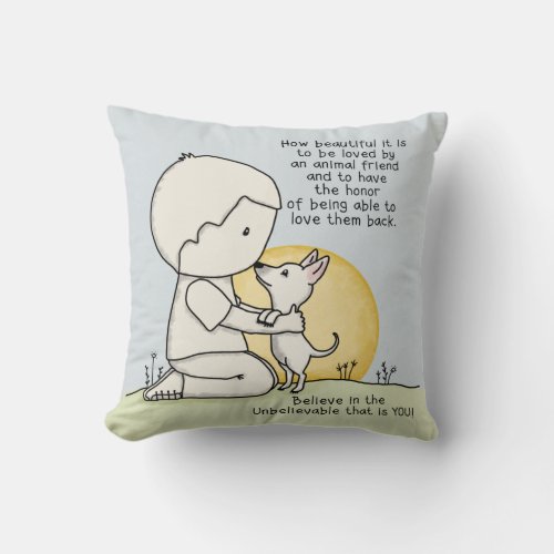 Animal Friends Throw Pillow