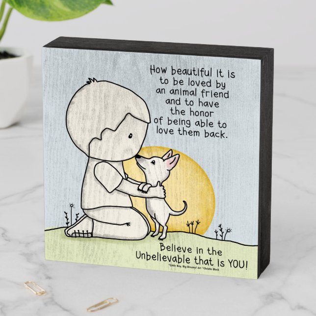 Animal Friends Wooden Box Sign (In Situ Horizontal)