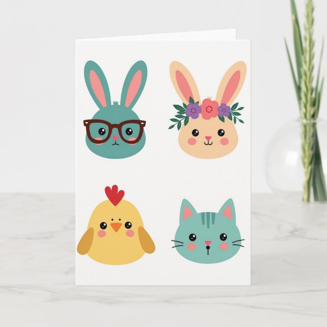 Animal Friendships Greeting Card (Front)