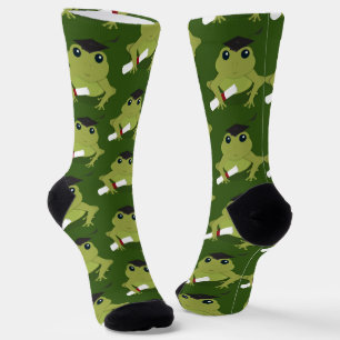 Animal Frog Graduation Socks