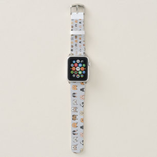 Animal Fun: Cats Dogs Doodle Mix Apple Watch Band