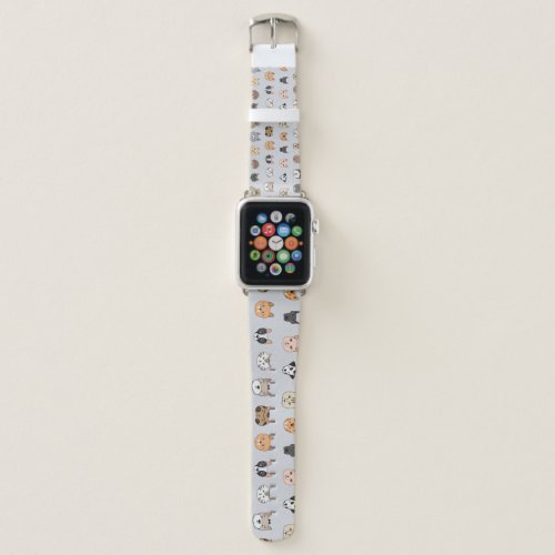 Animal Fun Cats Dogs Doodle Mix Apple Watch Band