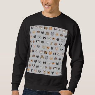 Animal Fun: Cats Dogs Doodle Mix Sweatshirt