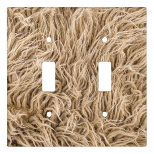 Animal fur light switch cover