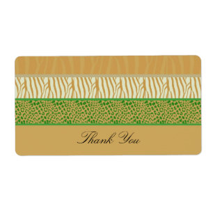 Animal Fur Print Label