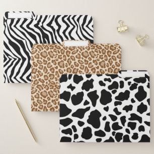 Animal Fur Prints File Folder Set
