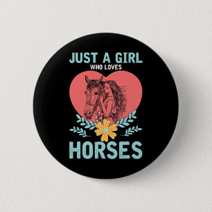 Animal Gift Horseback Riding Women Horse Button